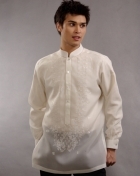 Men's Barong Cream Jusi fabric 100364 Cream Men's Barong Cream Jusi fabric 100364 Cream
